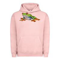 Pigment Salmon red eyed tree frog Urban Hoodie - LillyAllenDesigns