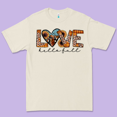 Hello Fall Love Premium Tee Designed By Jahusdesignshop