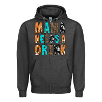 Charcoal Heather Mama Needs a Drink Zipper Hoodie - CowCowDesign