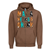 Chestnut Mama Needs a Drink Zipper Hoodie - CowCowDesign