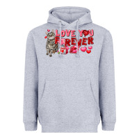 Heather Grey love you forever Heavyweight Hoodie - FaDigitalArtStudio