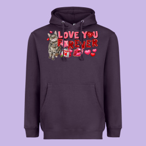 Love You Forever Heavyweight Hoodie Designed By Fadigitalartstudio