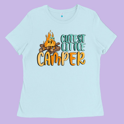 Cutest Little Camper Ladies Tee Designed By Maliassmallbusiness