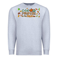 Heather Grey cutest pumpkin in the patch lebbey glass Premium Sweatshirt - BundleAndBundleShop