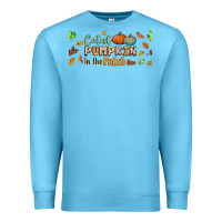 Ocean Blue cutest pumpkin in the patch lebbey glass Premium Sweatshirt - BundleAndBundleShop