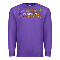 Purple cutest pumpkin in the patch lebbey glass Premium Sweatshirt - BundleAndBundleShop