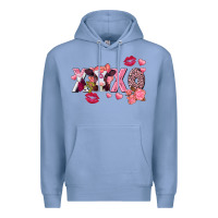 Colony Blue Xoxo baby Cow Valentine's Day Premium Hoodie - FaDigitalArtStudio