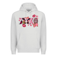 Dove Grey Xoxo baby Cow Valentine's Day Premium Hoodie - FaDigitalArtStudio