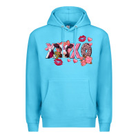 Ocean Blue Xoxo baby Cow Valentine's Day Premium Hoodie - FaDigitalArtStudio