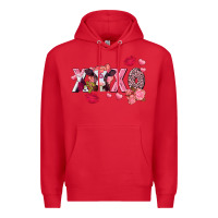 Red Xoxo baby Cow Valentine's Day Premium Hoodie - FaDigitalArtStudio