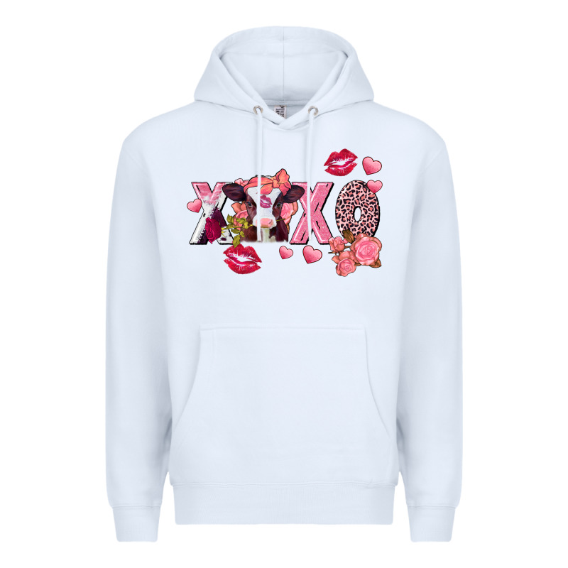 Xoxo Baby Cow Valentine's Day Premium Hoodie by FaDigitalArtStudio | Teevron