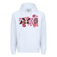 White Xoxo baby Cow Valentine's Day Premium Hoodie - FaDigitalArtStudio