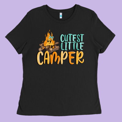 Cutest Little Camper Ladies Tee Designed By Maliassmallbusiness
