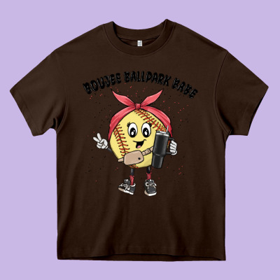 Boujee Ballpark Babe Heavy Core Tee Designed By Maliassmallbusiness