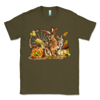 Army Green Fall Rabbit Classic Tee - LillyAllenDesigns
