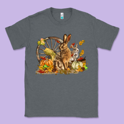 Fall Rabbit Classic Tee Designed By Lillyallendesigns
