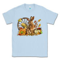 Dusty Blue Fall Rabbit Classic Tee - LillyAllenDesigns