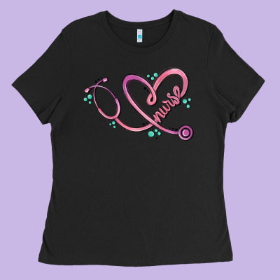 Nurse Heart Ladies Tee Designed By Maliassmallbusiness