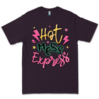 Plum hot mess express Premium Tee - MaliasSmallBusiness