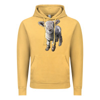 Vintage Mustard southdown baby sheep Vintage Hoodie - LillyAllenDesigns