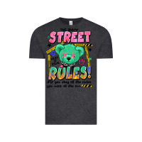 Vintage Black street rules Vintage Tee - Artiststas