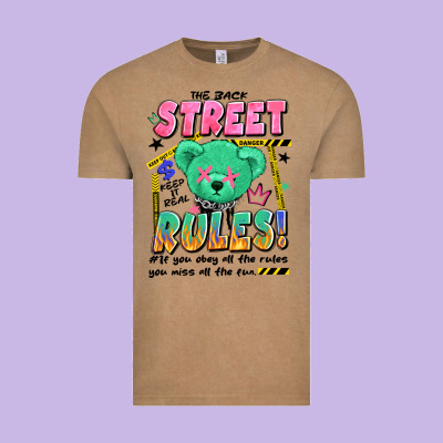 Street Rules Vintage Tee Designed By Artiststas