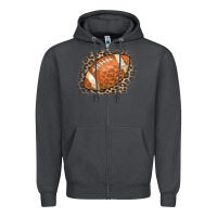 Smoke American Football Leopard Zipper Hoodie - CowCowDesign
