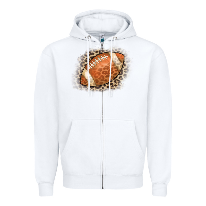 American Football Leopard Zipper Hoodie by CowCowDesign | Teevron