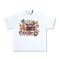 White 100 of days runs Urban Heavy Tee - SublimationCraftShop