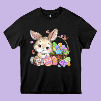 Easter Bunny Heavy Core Tee Designed By Maliassmallbusiness