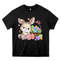 Black easter bunny Heavy Core Tee - MaliasSmallBusiness