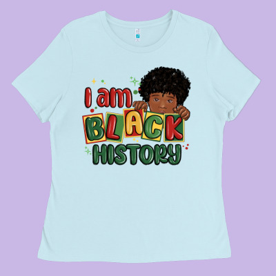 I Am Black History Black Boy Ladies Tee Designed By Maliassmallbusiness