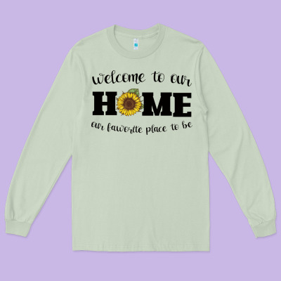 Welcome To Our Home Sunflower Long Sleeve Tee Designed By Bettercallsaul