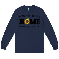 Navy welcome to our Home Sunflower Long Sleeve Tee - Bettercallsaul