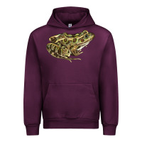 Mauve Wine northern leopard frog Urban Hoodie - LillyAllenDesigns