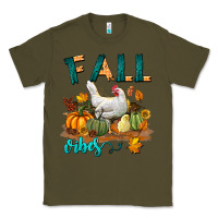 Army Green Fall Vibes Chicken Classic Tee - LillyAllenDesigns
