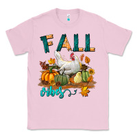 Bubblegum Pink Fall Vibes Chicken Classic Tee - LillyAllenDesigns