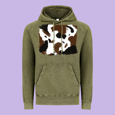 Cowhide Vintage Hoodie Designed By Ranaportraitstore