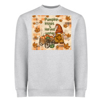 Heather Grey pumpkin kisses and harvest wishes Heavyweight Sweatshirt - TumblerDesignByShophia