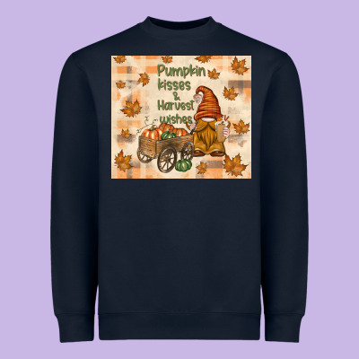 Pumpkin Kisses And Harvest Wishes Heavyweight Sweatshirt Designed By Tumblerdesignbyshophia