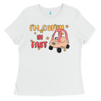 White i'm comin in fast Ladies Tee - MaliasSmallBusiness