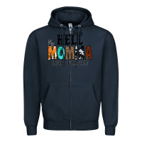 Navy The Only Hell my Momma Ever Raised Zipper Hoodie - CowCowDesign