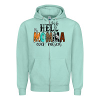 Seafoam The Only Hell my Momma Ever Raised Zipper Hoodie - CowCowDesign