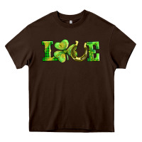 Chocolate Brown love with horseshoe Heavy Core Tee - AdoDesignShop
