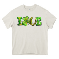 Cream love with horseshoe Heavy Core Tee - AdoDesignShop