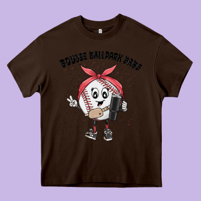 Boujee Ballpark Babe Heavy Core Tee Designed By Maliassmallbusiness