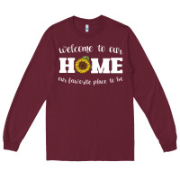 Burgundy welcome to our Home Sunflower Long Sleeve Tee - Bettercallsaul