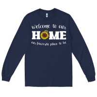 Navy welcome to our Home Sunflower Long Sleeve Tee - Bettercallsaul
