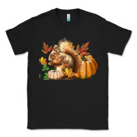Black Fall Squirrel Classic Tee - LillyAllenDesigns