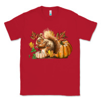 Red Fall Squirrel Classic Tee - LillyAllenDesigns